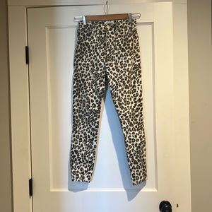 Leopard high rise cigarette Jean